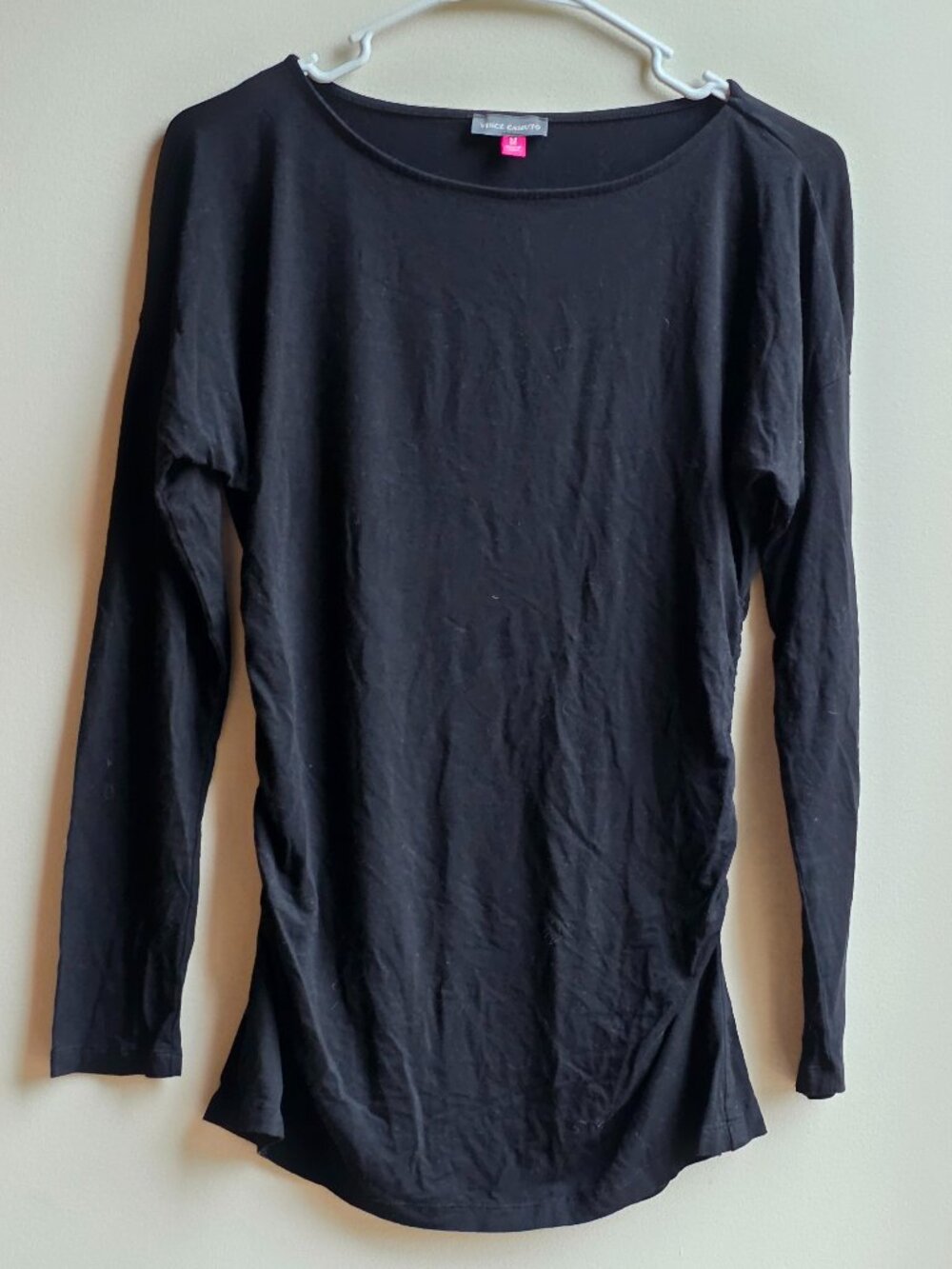 Vince Camuto Black Scoop Neck Jersey Size Medium